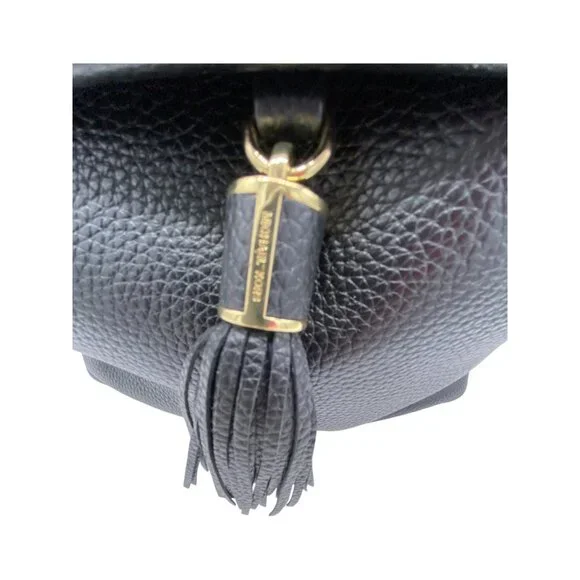 Michael Kors Bedford Black Drawstring Backpack with Gold Hardware - Picture 8 of 12